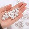 50PCS No Hole Pearls Vase Fillers, 20MM White Pearls for Craft No Holes, Faux Plastic Makeup Round Pearls Beads for Table Scatter, Wedding, Birthday, Home Decoration